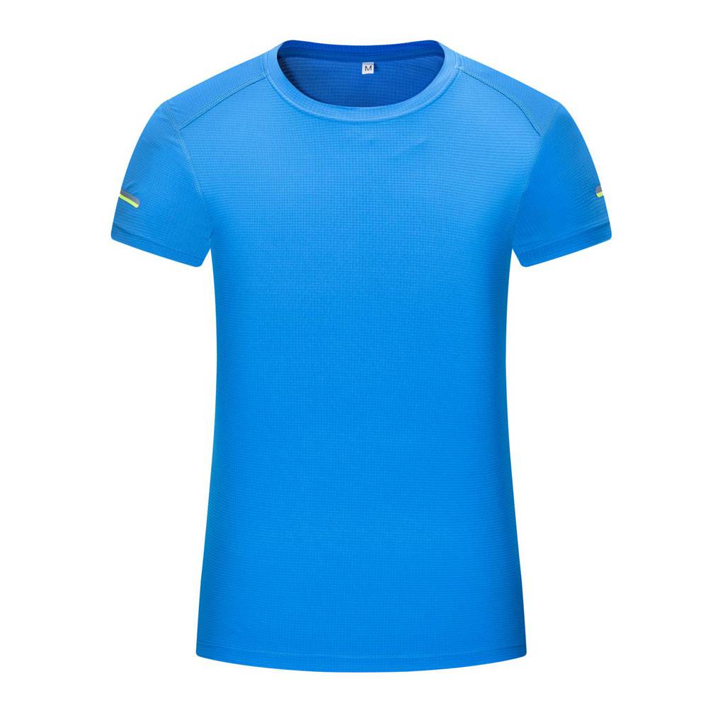 2020新款 女 短袖运动T恤 时尚大气简约风 精致纯棉系列（湖蓝色）