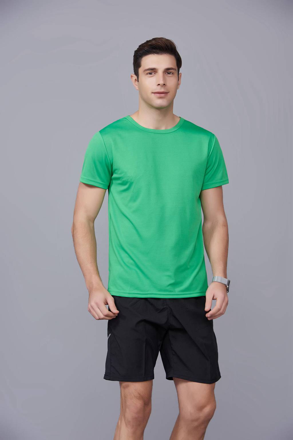 速干t恤定制 可定做印logo文化衫 新品草绿色上市