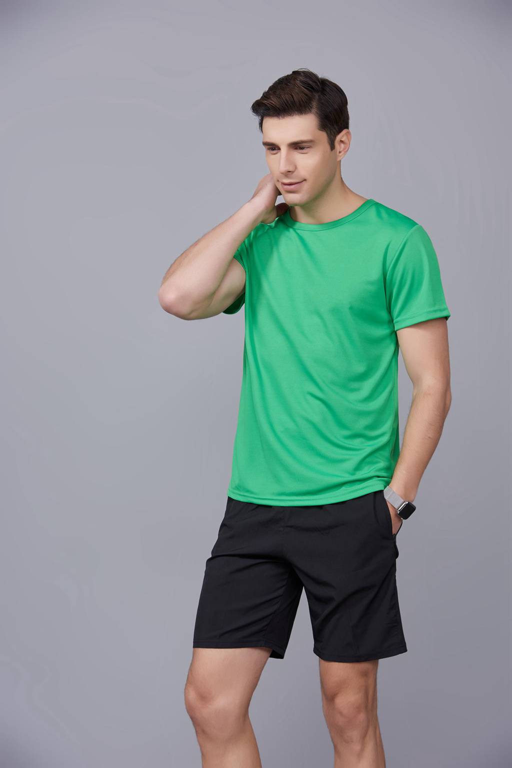 速干t恤定制 可定做印logo文化衫 新品草绿色上市