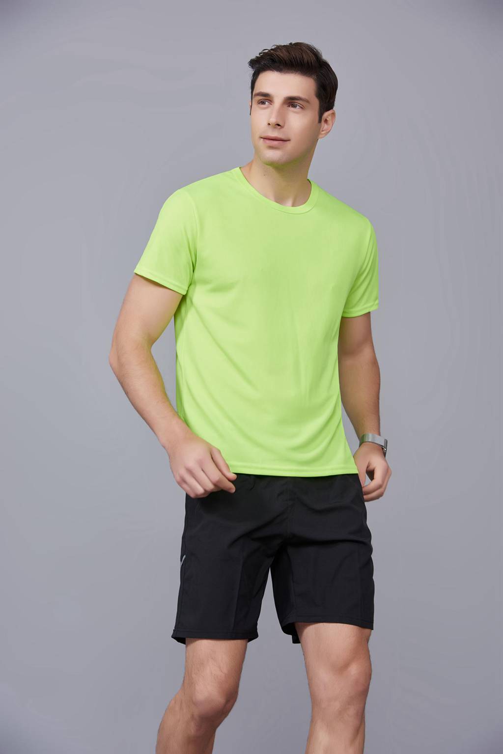 速干t恤定制 可定做印logo文化衫 新品果绿色上市