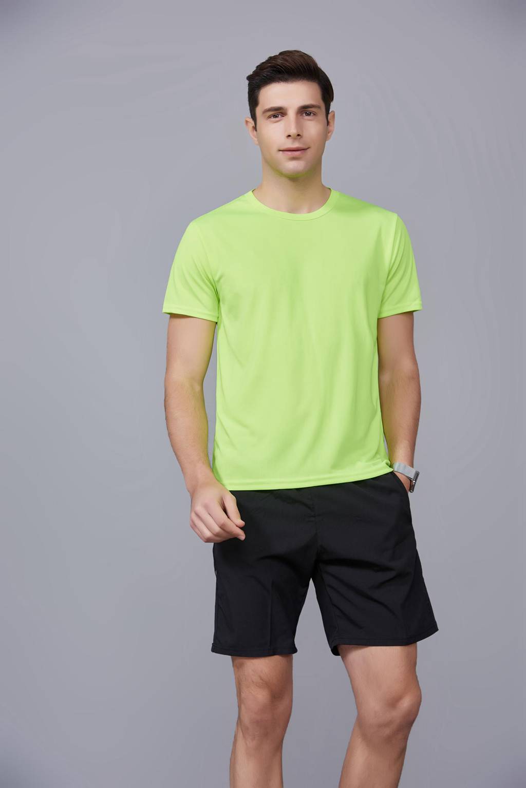 速干t恤定制 可定做印logo文化衫 新品果绿色上市