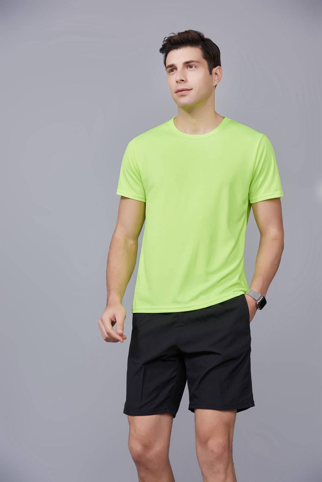 速干t恤定制 可定做印logo文化衫 新品果绿色上市