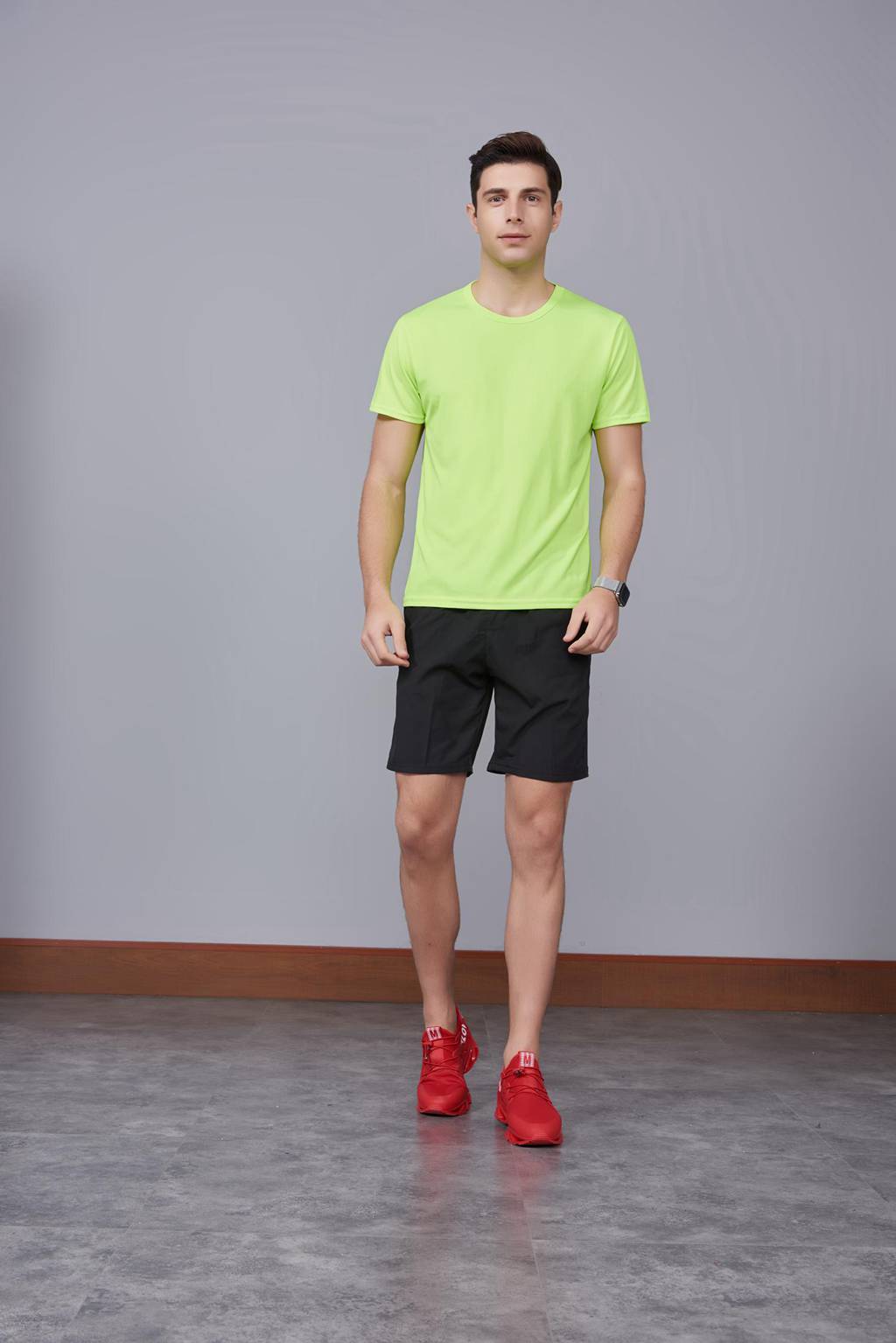 速干t恤定制 可定做印logo文化衫 新品果绿色上市