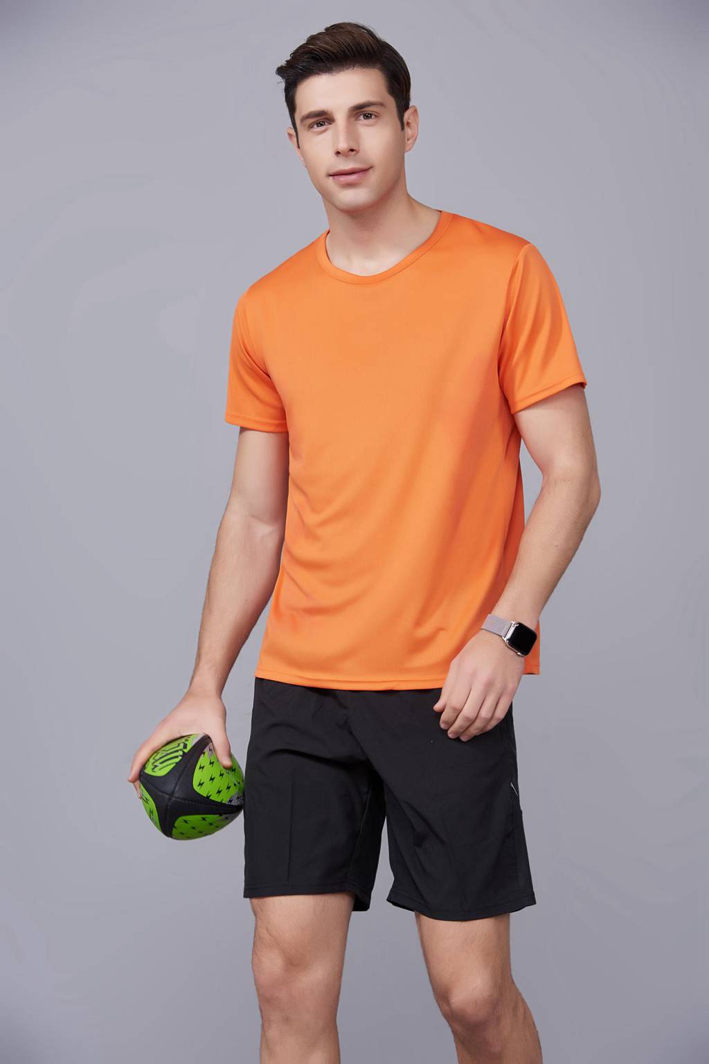 速干t恤定制 可定做印logo文化衫 新品橘色上市