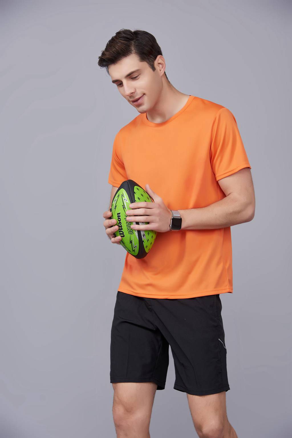 速干t恤定制 可定做印logo文化衫 新品橘色上市