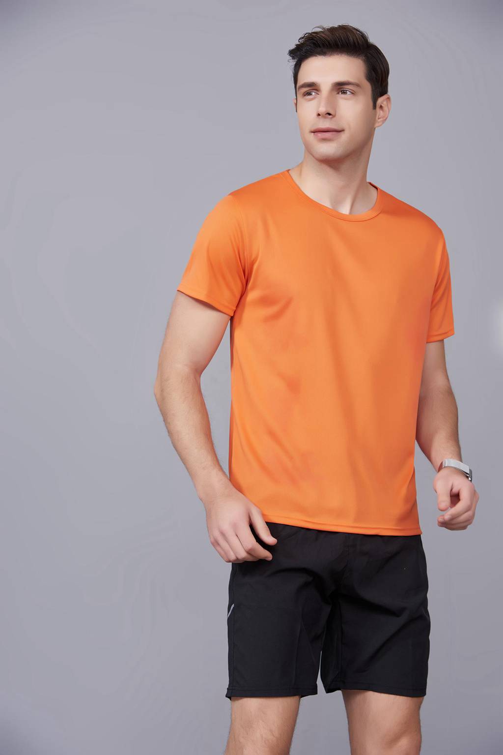 速干t恤定制 可定做印logo文化衫 新品橘色上市