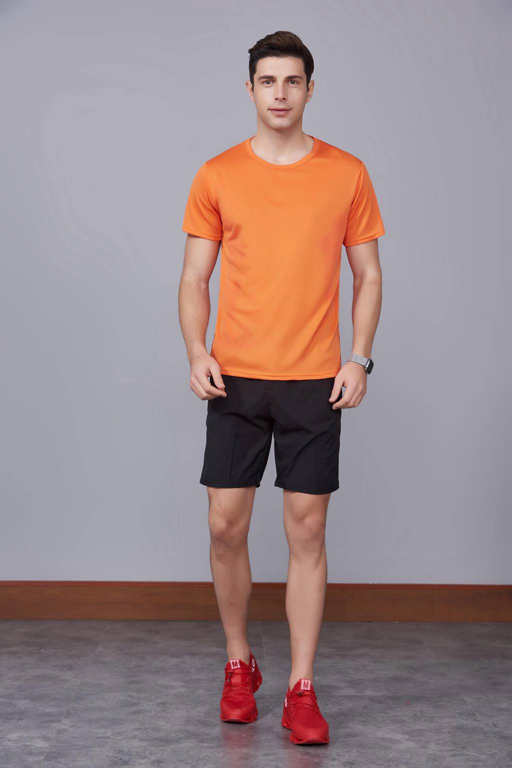 速干t恤定制 可定做印logo文化衫 新品橘色上市