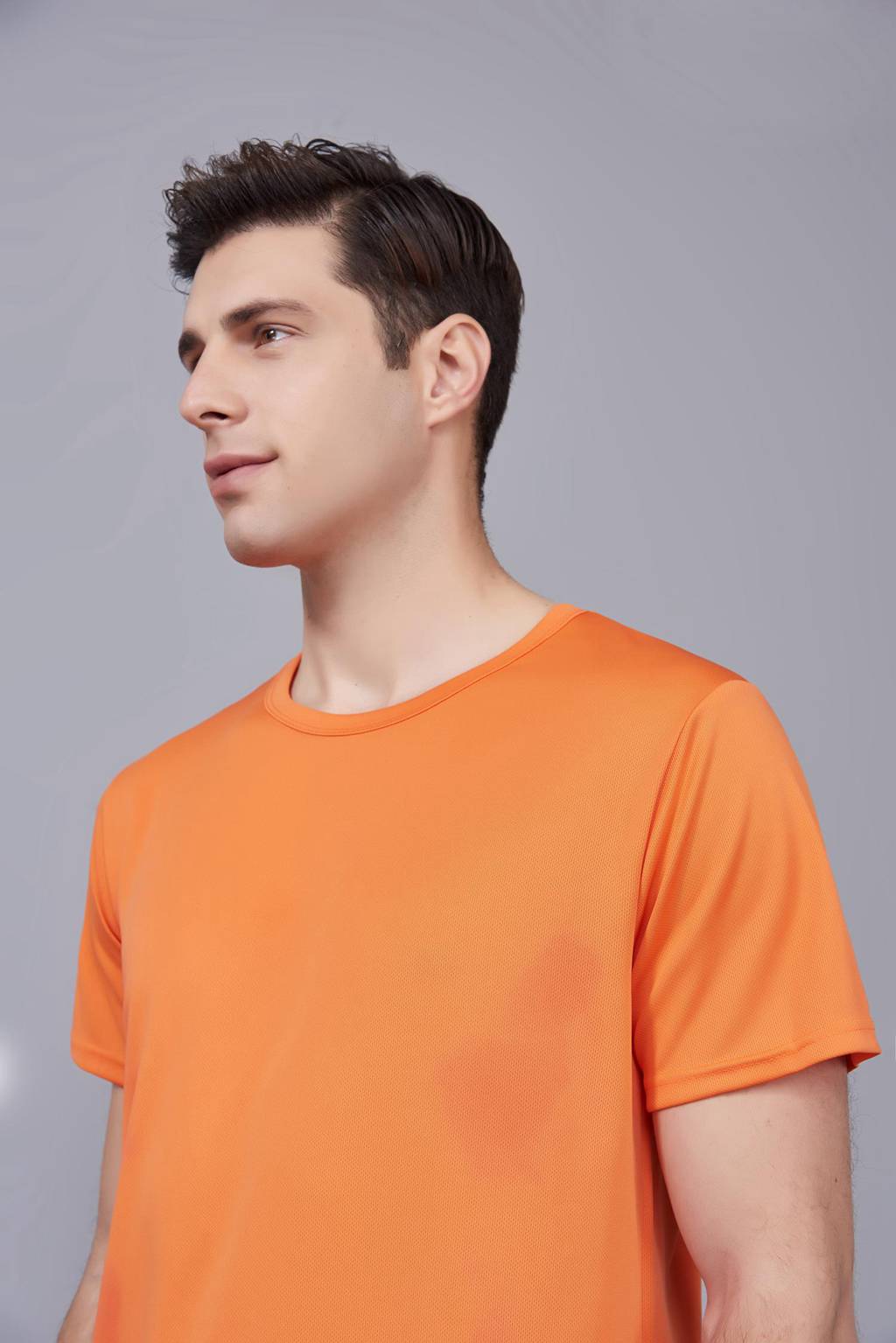 速干t恤定制 可定做印logo文化衫 新品橘色上市