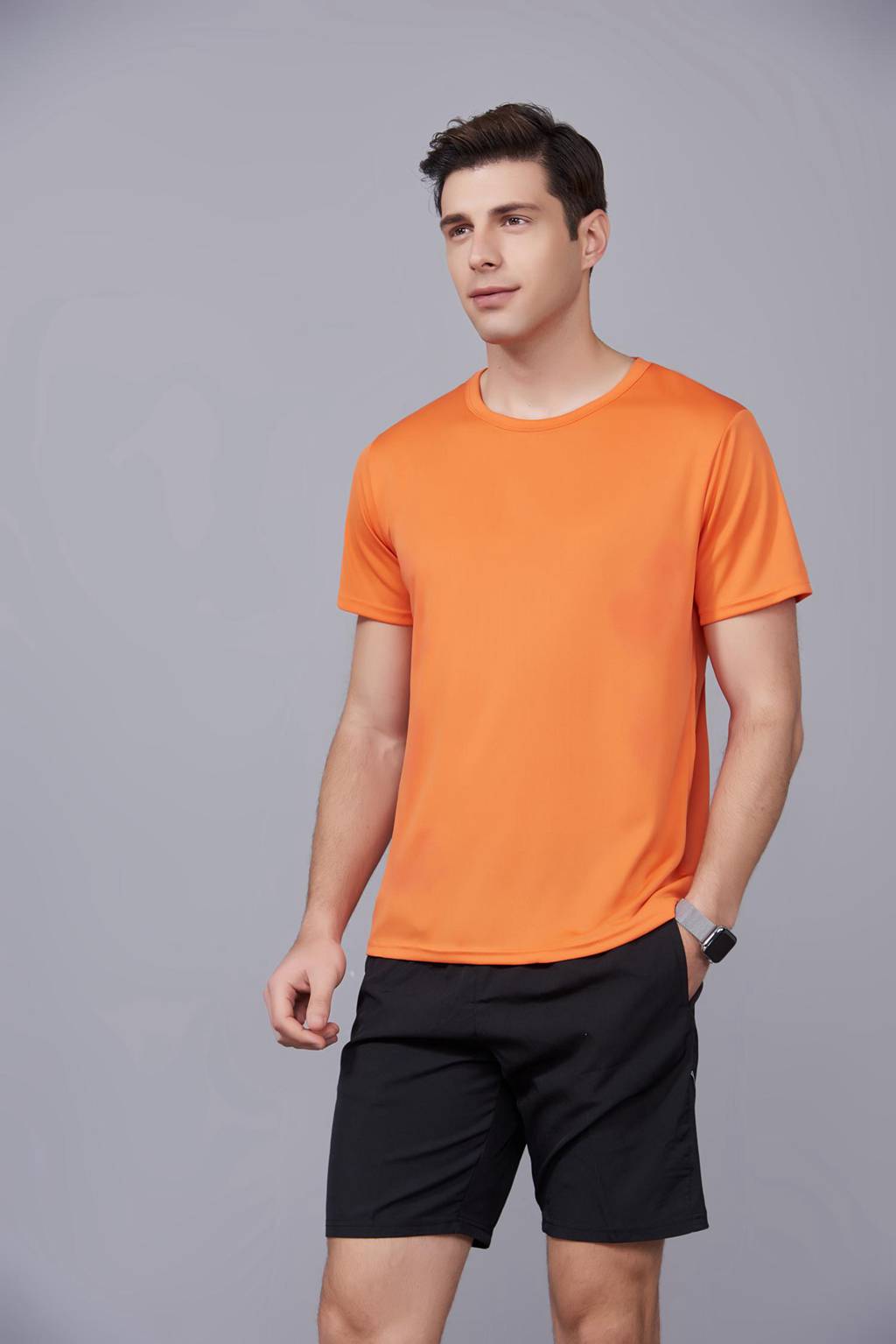 速干t恤定制 可定做印logo文化衫 新品橘色上市