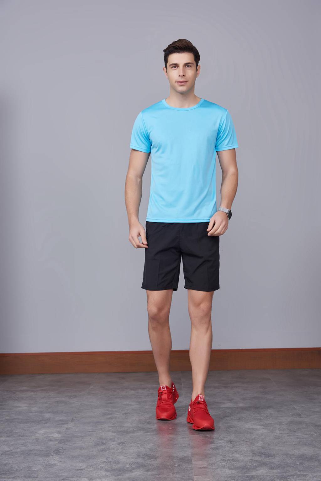 速干t恤定制 可定做印logo文化衫 新品天蓝色上市