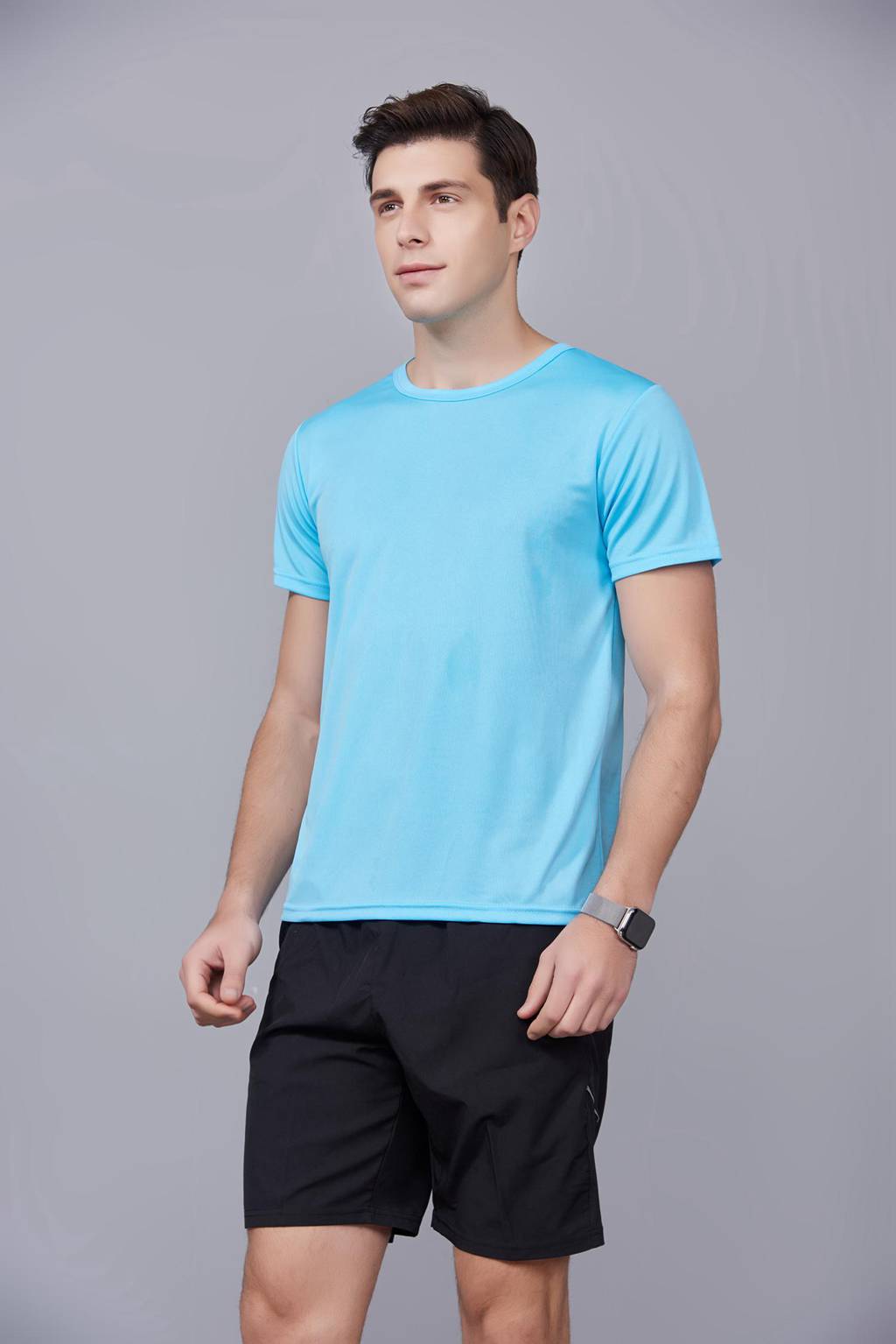 速干t恤定制 可定做印logo文化衫 新品天蓝色上市