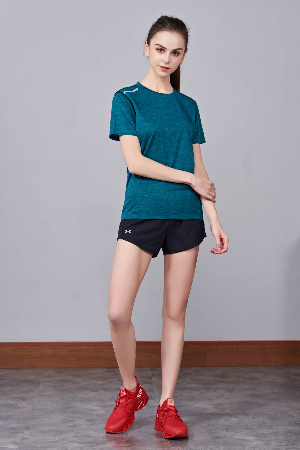 T恤衫定做 男女情侣短袖T恤定制 女款蓝色