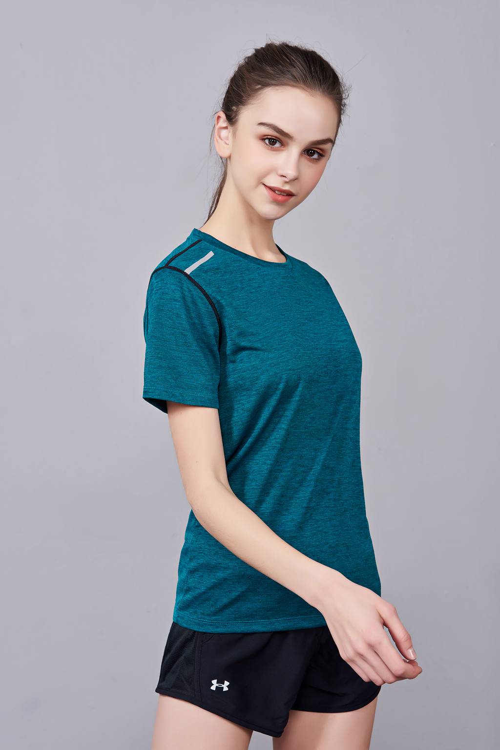 T恤衫定做 男女情侣短袖T恤定制 女款蓝色