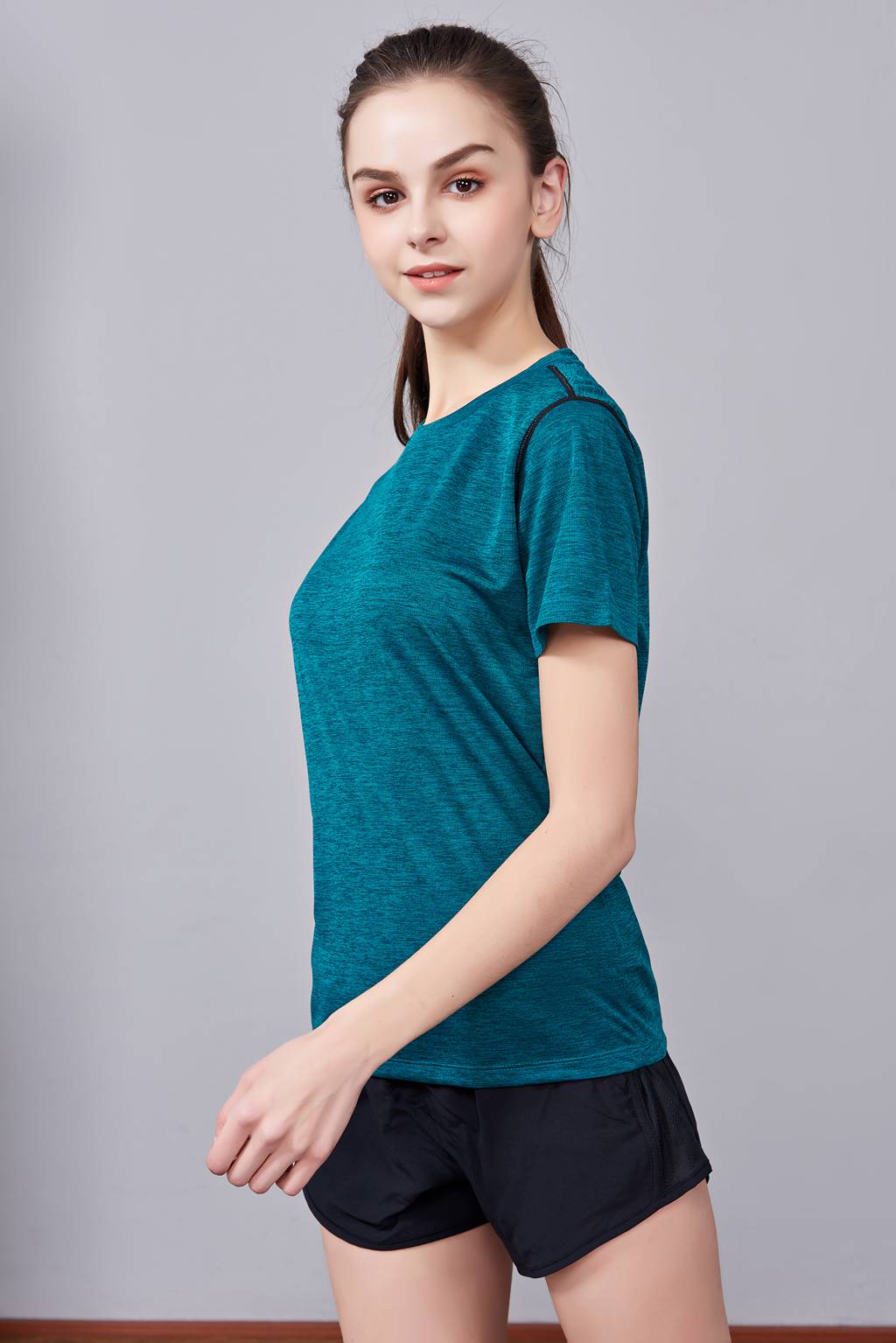 T恤衫定做 男女情侣短袖T恤定制 女款蓝色