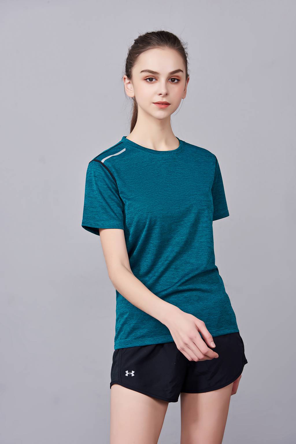 T恤衫定做 男女情侣短袖T恤定制 女款蓝色