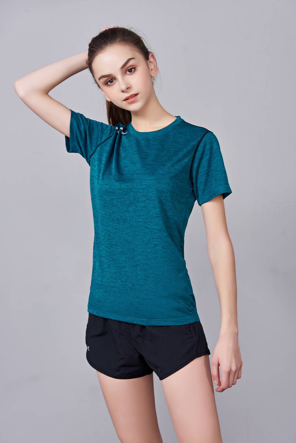 T恤衫定做 男女情侣短袖T恤定制 女款蓝色