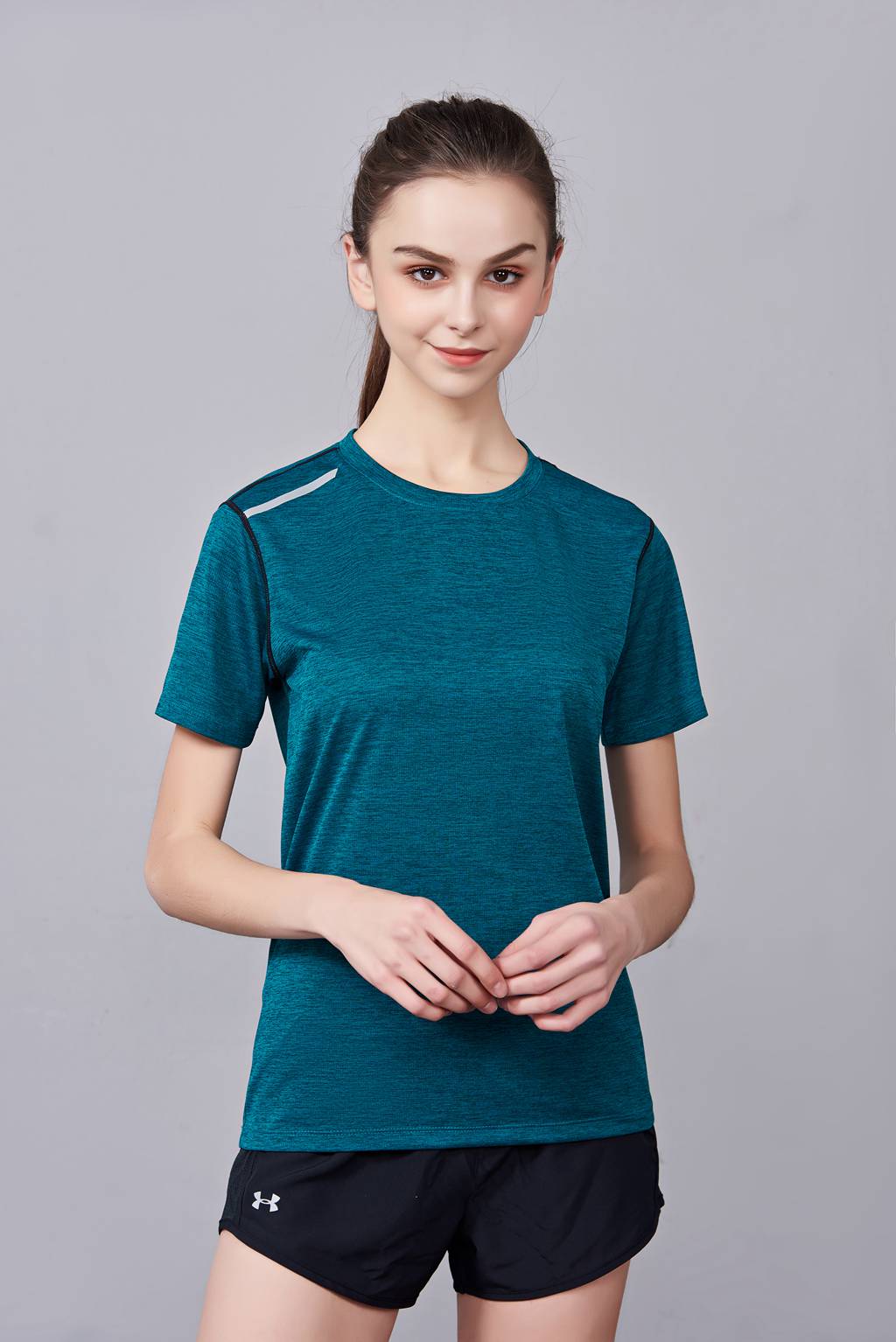 T恤衫定做 男女情侣短袖T恤定制 女款蓝色