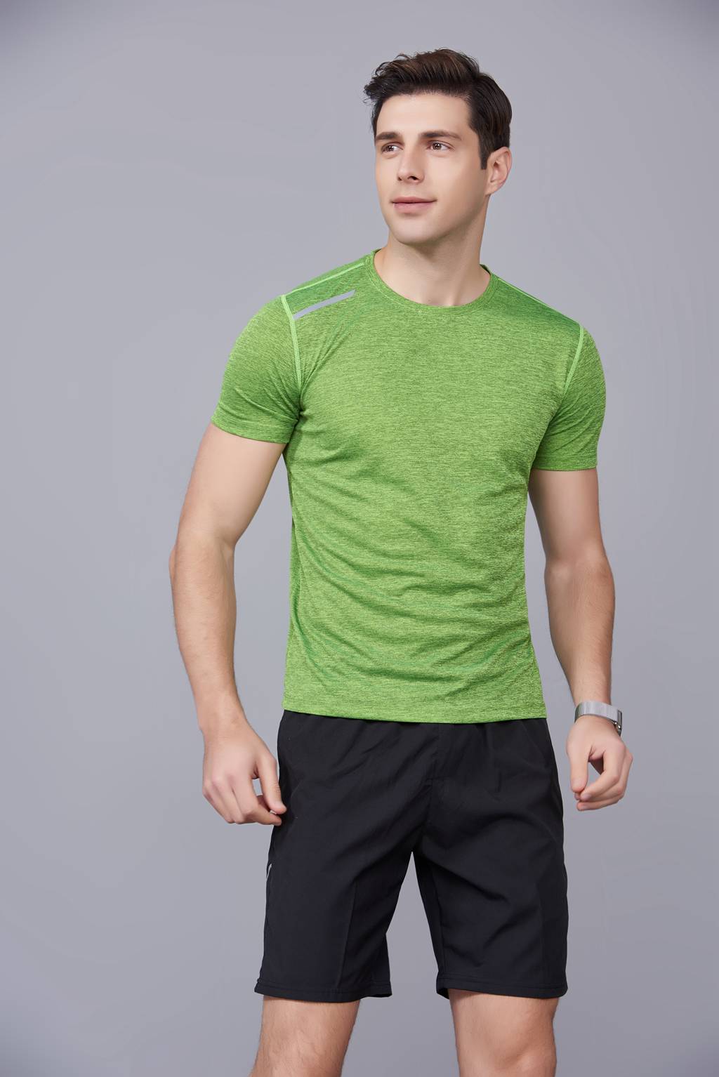 T恤衫定做  男女情侣短袖T恤定制 绿色