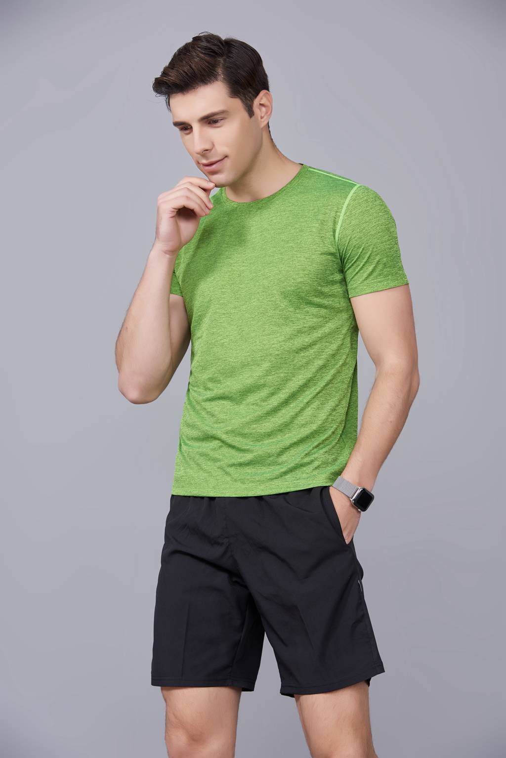 T恤衫定做  男女情侣短袖T恤定制 绿色